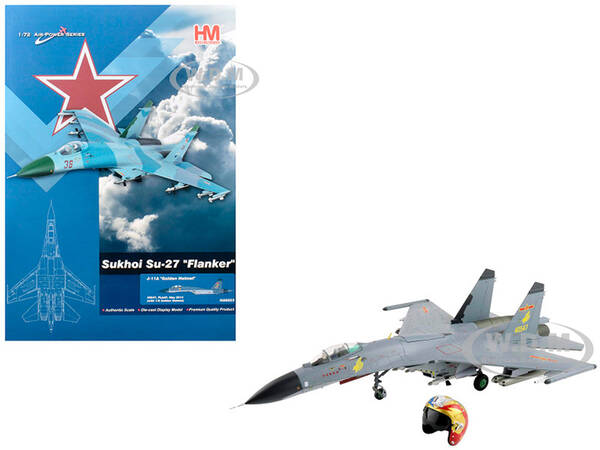 Shenyang J-11A Fighter Aircraft 40547, Golden Helmet (2014) People's Liberation Army Air Force with 1/8 Scale Golden Helmet...