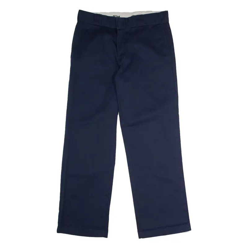 DICKIES 874 Workwear Mens Twill Trousers Blue Classic Straight W32 L30