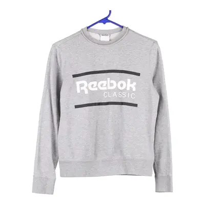 Age 14 Reebok Sweatshirt - Small Grey Cotton