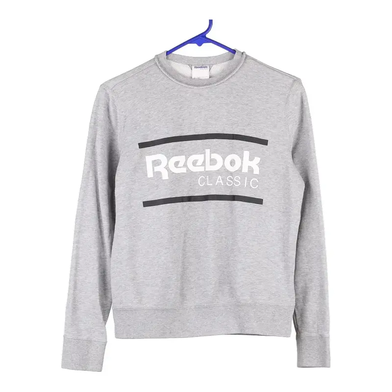 Age 14 Reebok Sweatshirt - Small Grey Cotton