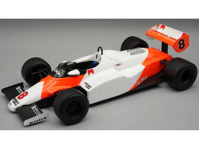 McLaren MP4/1C #8 Niki Lauda 2nd Place Formula One F1 United States GP West (1983) with Display Case Mythos Series Limite...