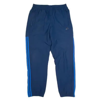 ADIDAS Mens Track Pants Blue Tapered M W30 L29