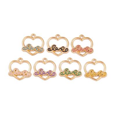 Light Gold Plated Alloy Enamel Pendants