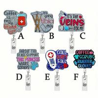 Badge Holder, 1 Count Id Card Retractable Reel with Clip, Identification Badges & Supplies for Nurse & Doctor & Pharmacist,  ...