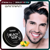 SAHNAH Black Hair Soap - Nourishing & Moisturizing Formula with Butanediol Citric Acid Glycerin for Brightening Repair Cleans...