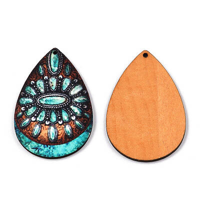 Single Face Printed Basswood Big Pendants