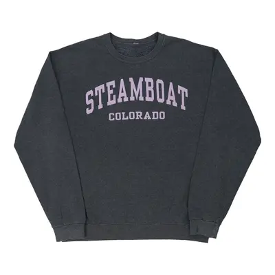 Steamboat Colorado Unbranded Sweatshirt - Medium Grey Cotton Blend