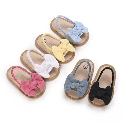 Cute bow baby girl sandals comfortable baby shoes