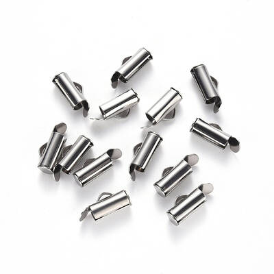 Non-Tarnish 304 Stainless Steel Slide On End Clasp Tubes