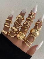 Irregular  Design Cuff Ring, Fashion Accessories for Women & Girls, Casual Jewelry for Party, Daily Clothing Decor, Trendy Al...