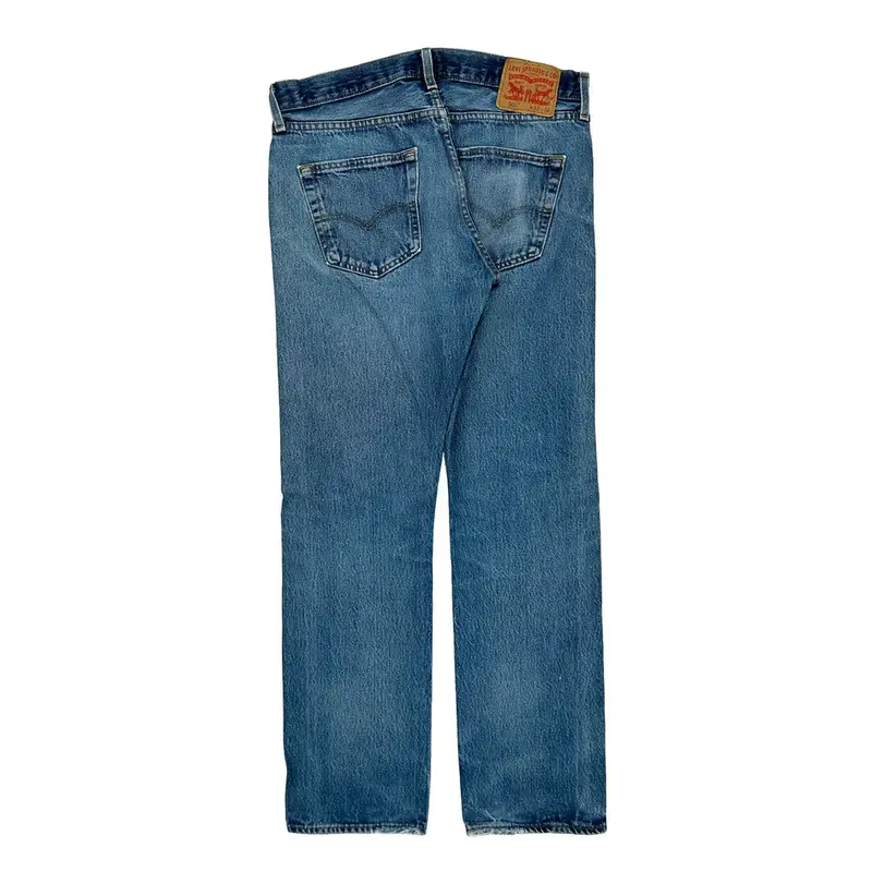 501 Levis Jeans - 35W 30L Blue Cotton