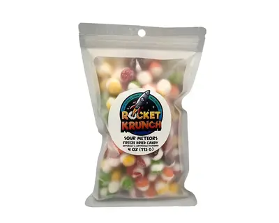 4 oz Sour Meteors Freeze Dried Candy Tangy, Sweet & Sour Snack Candies Bonbon freeze-dried candy
