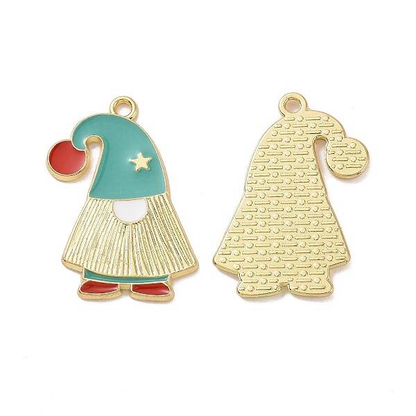 Christmas Theme Rack Plating Alloy Enamel Pendants