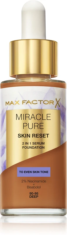 Max Factor Miracle Pure Skin Reset 2in1 foundation serum - makeup 30 ml 90-95 Deep