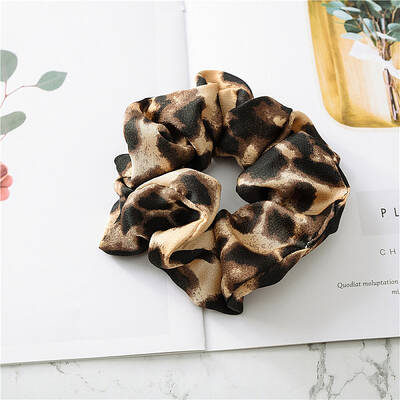 Leopard Print Pattern Cloth Elastic Hair Accessories