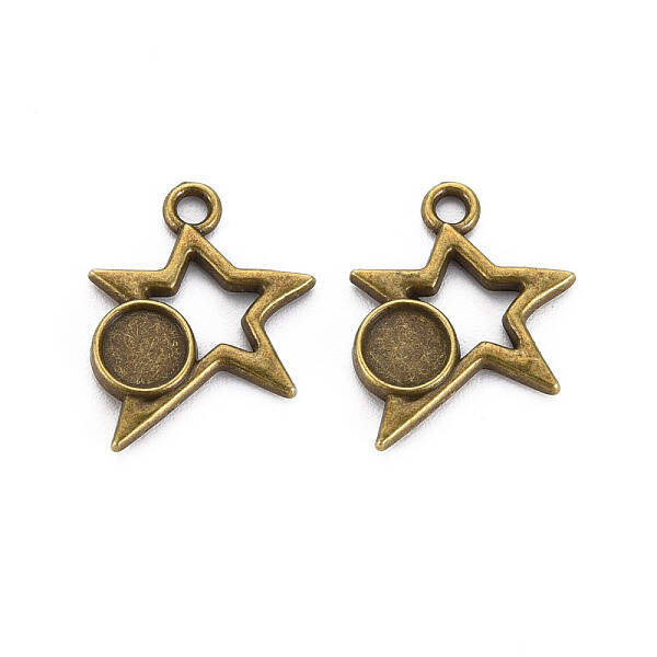 Tibetan Style Alloy Pendant Cabochon Settings