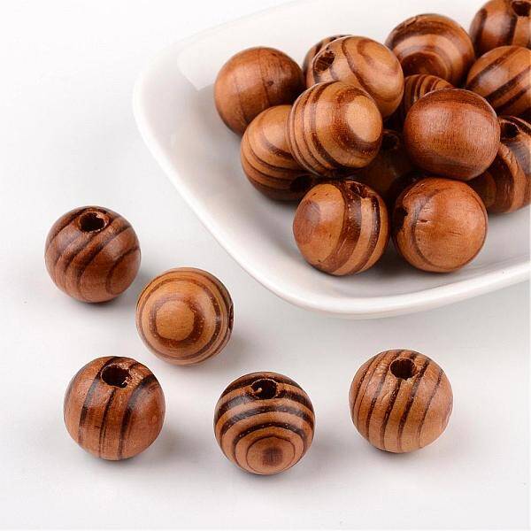 Round Natural Wood Beads