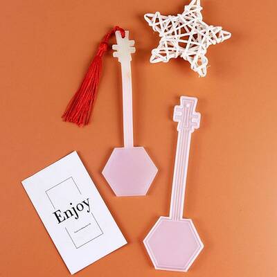 DIY Hexagon Moon Lute Bookmark Silicone Molds