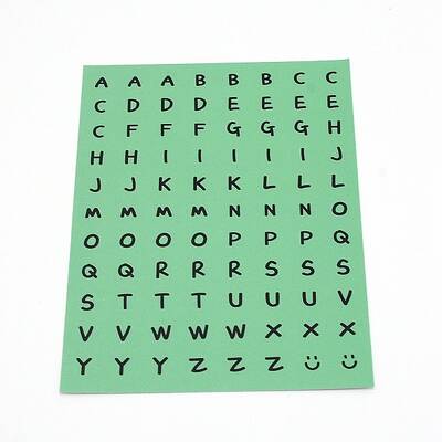 Round Alphabet Self-Adhesive Stickers