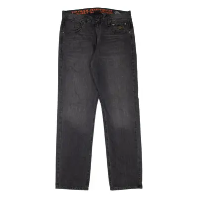 HARLEY DAVIDSON Mens Jeans Grey Regular Straight Stone Wash W34 L34