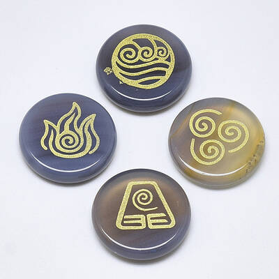 Natural Grey Agate Cabochons