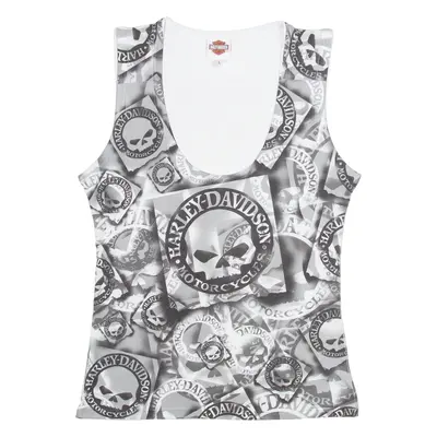 HARLEY DAVIDSON Mens Vest Grey Sleeveless L
