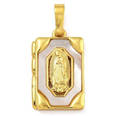 Real 18K Gold Plated Brass Pendants with Shell