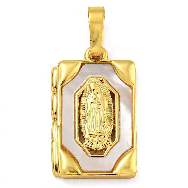Real 18K Gold Plated Brass Pendants with Shell