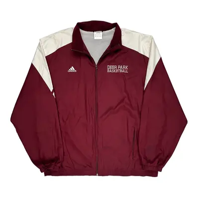 Deer Park Basketball Adidas Jacket - XL Burgundy Polyester | Size: x-large