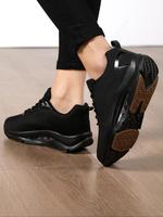 Women's Sporty Lace Up Low Top Workout Sneakers, Gym Shoes, Athletic Shoes, Casual Comfortable Breathable Running Shoes for W...