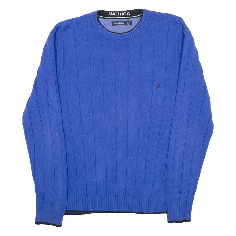 NAUTICA Mens Jumper Blue Chunky Knit XL