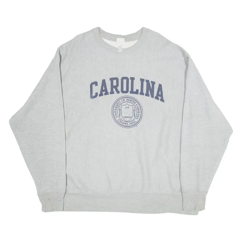 CHAMPION REVERSE WEAVE University Of North Carolina Womens Sweatshirt Grey USA 2XL