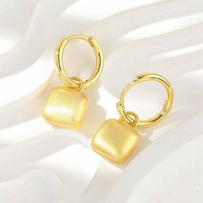 Brass Pendants Hoop Earrings