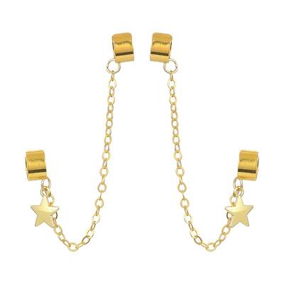 Brass Cuff Earrings