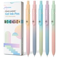 Fourcandies 5pcs Pens Black Ink Gel Pens Medium Point 0.7mm Pen Smooth Writing High-End Series Cute Pens for Journaling Note ...