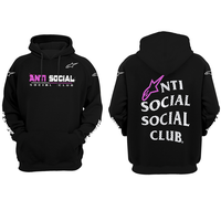 Anti Social Social Club x Alpinestars Motorcycle T-Shirt Hoodie 100% Cotton AMA Supercross Championship 2025 T-Shirt Hoodie P...