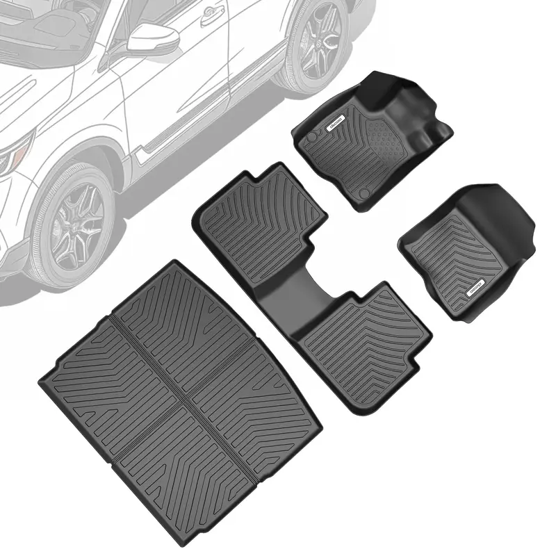OEDRO Full-set Floor Mats & Cargo Liner for 2023-2025 Honda CRV Hybrid TPE All Weather Custom Fit CRV Hybrid Models  Floor Li...