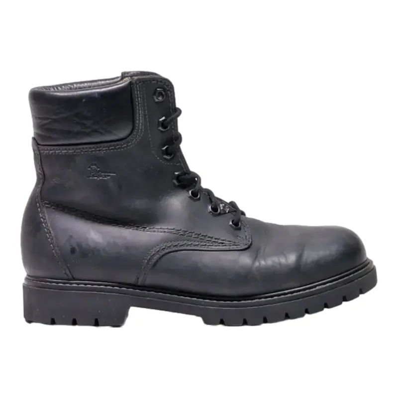 NATURAL LIFE & STYLE Lace-Up Boots Black Leather Mens UK 7