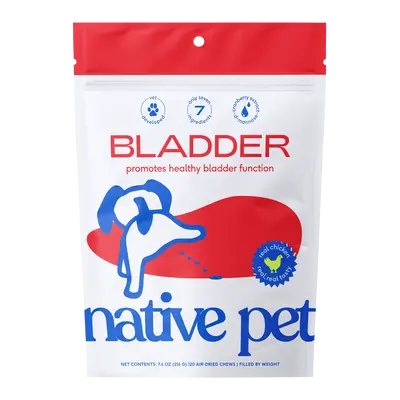 Native Pet Bladder Chews for Dogs | Air-Dried Chews Made with Real Chicken