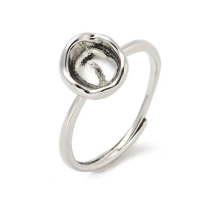 Brass Open Cuff Ring Settings