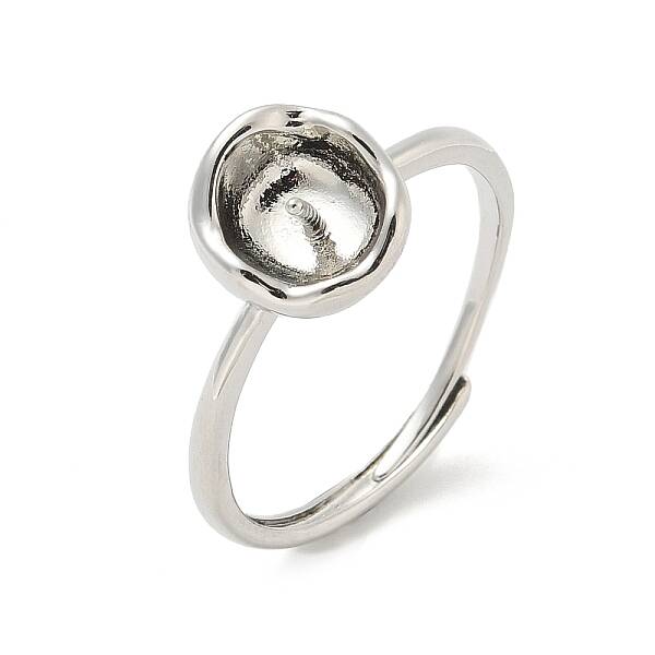 Brass Open Cuff Ring Settings