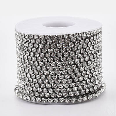 304 Stainless Steel Rhinestone Strass Chains