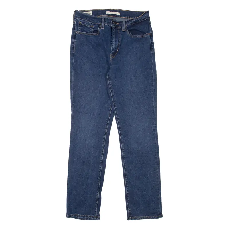 LEVI'S 724 High Rise BIG E Womens Jeans Blue Regular Straight W27 L28