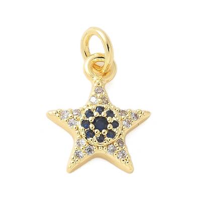 Brass Micro Pave Cubic Zirconia Charms