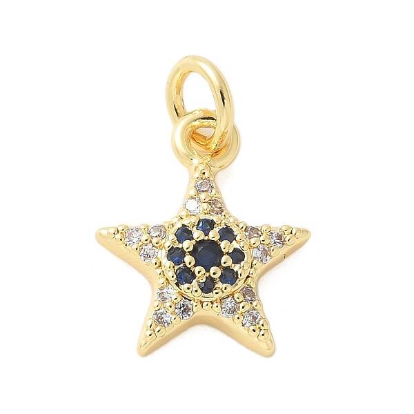 Brass Micro Pave Cubic Zirconia Charms