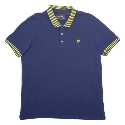 LYLE & SCOTT Mens Polo Shirt Blue XL