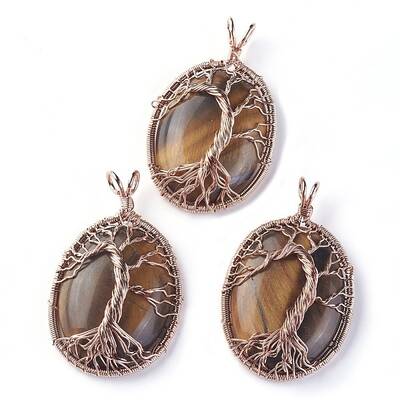 Natural Tiger Eye Big Pendants