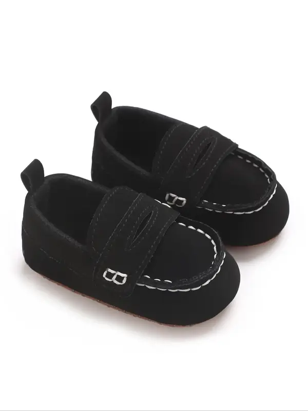 Baby's Solid Color PU Leather Soft Sole Shoes, Casual Comfortable Anti-fall Walking Shoes for Infant Toddler, Newborn Baby Sh...