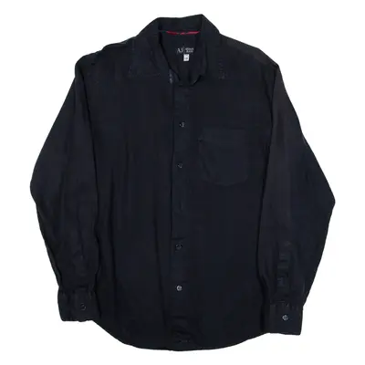 ARMANI JEANS Mens Plain Shirt Black XS