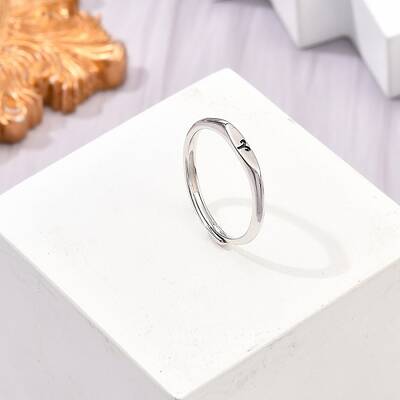 Rhodium Plated 925 Sterling Silver Adjustable Rings